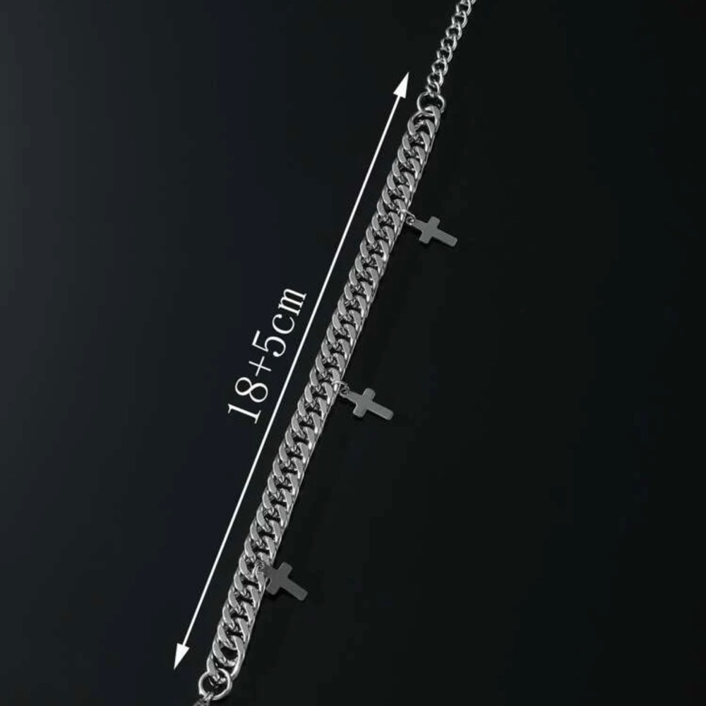 Men Cross Charm Bracelet - Picture 4 of 4